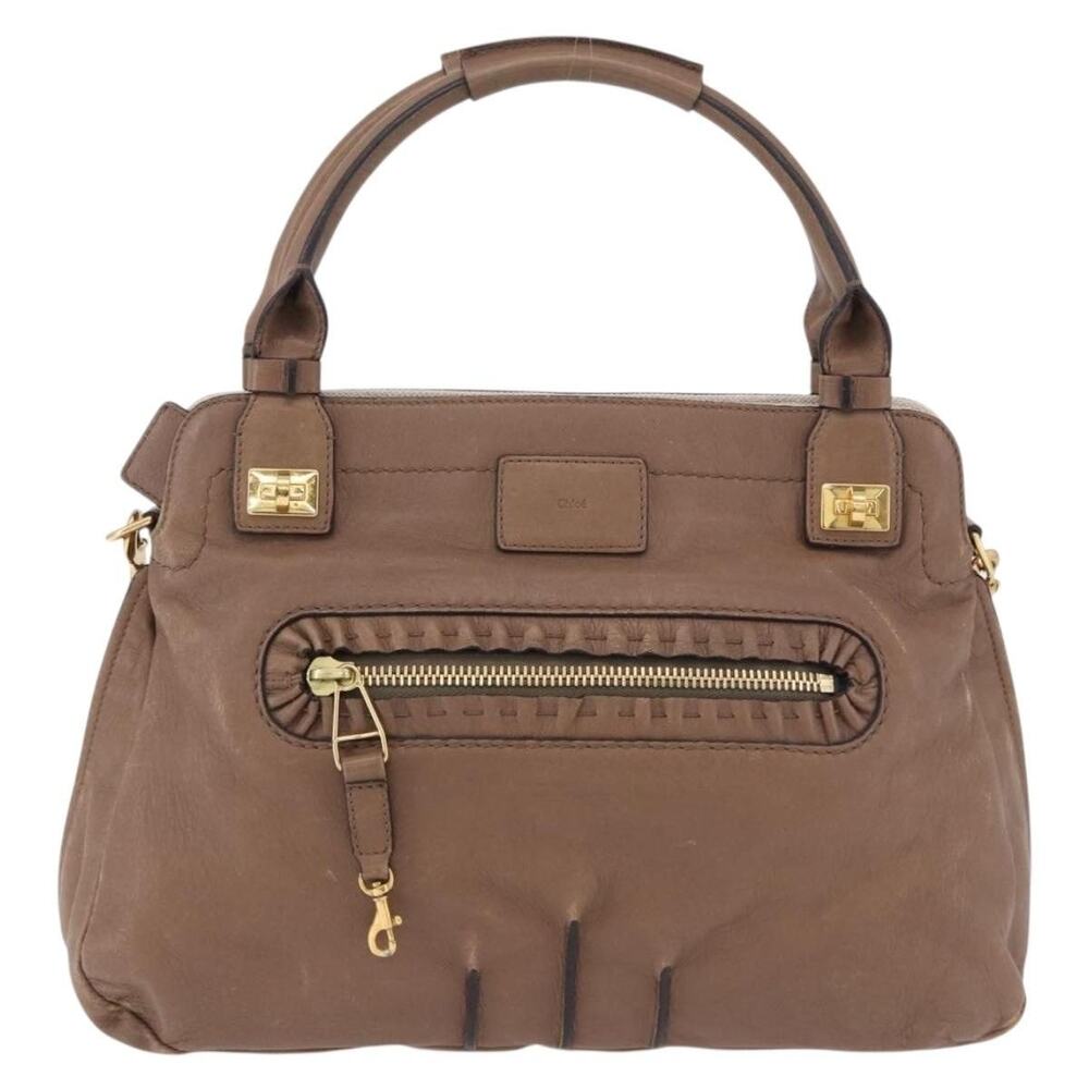 Chloe Leather Handbag Brown